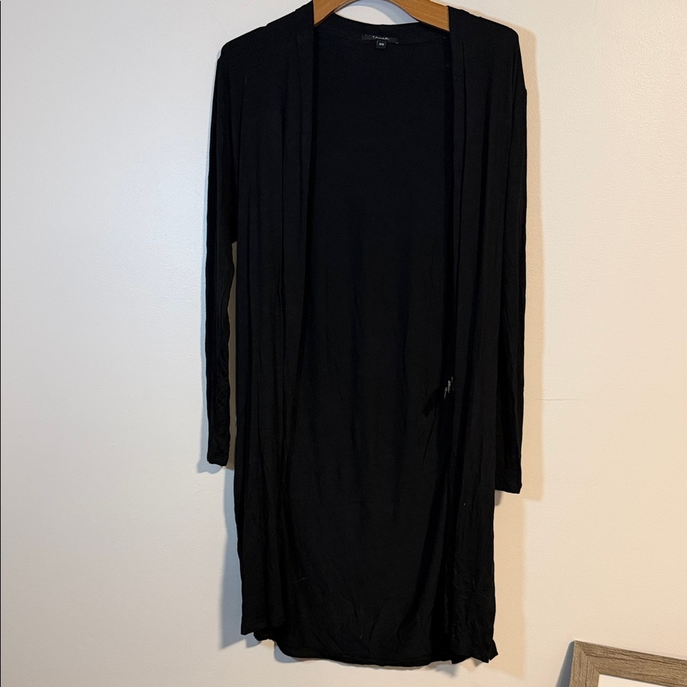 Tahari Long Open Front Cardigan Womens M